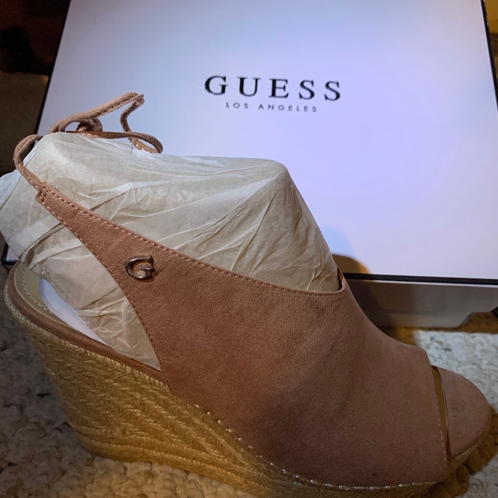 Tan Guess Wedge